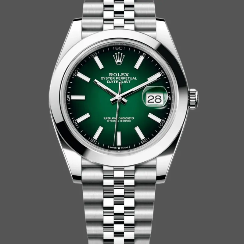 Rolex Datejust 126300 Wimbledon 126300 Replica - Green Dial Jubilee