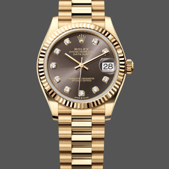 Rolex Datejust Women's 278278 Replica - Grey Dial Fluted Bezel