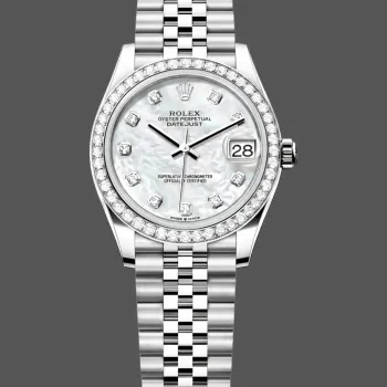 Rolex Datejust 31 Unisex 278384RBR Replica - Mother-of-Pearl Dial Diamond Bezel
