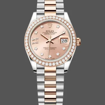 Rolex Lady-Datejust 28 Unisex 279381RBR Replica - Pink Dial Diamond Bezel