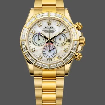 Rolex Daytona 116568BR Replica - Mother-of-Pearl Dial Diamond Bezel