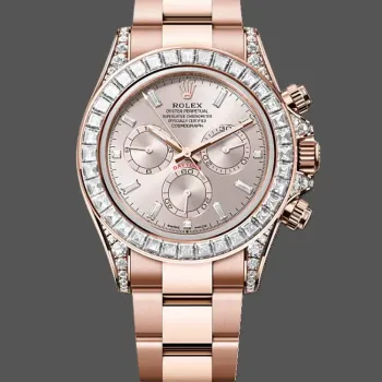 Rolex Cosmograph Daytona Unisex 126595TBR Replica - Pink Dial Diamond Bezel