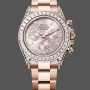 Rolex Cosmograph Daytona Unisex 126595TBR Replica - Pink Dial Diamond Bezel