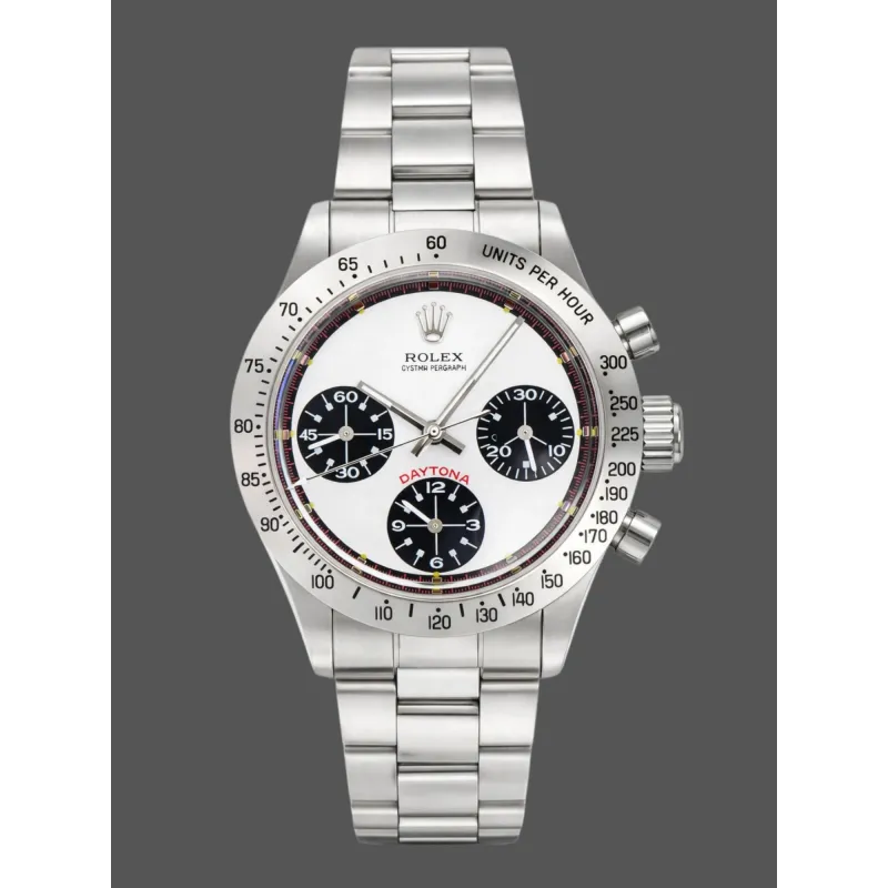 Rolex Daytona Vintage Unisex Paul Newman 6239 Replica - Black Dial Tachymeter Bezel