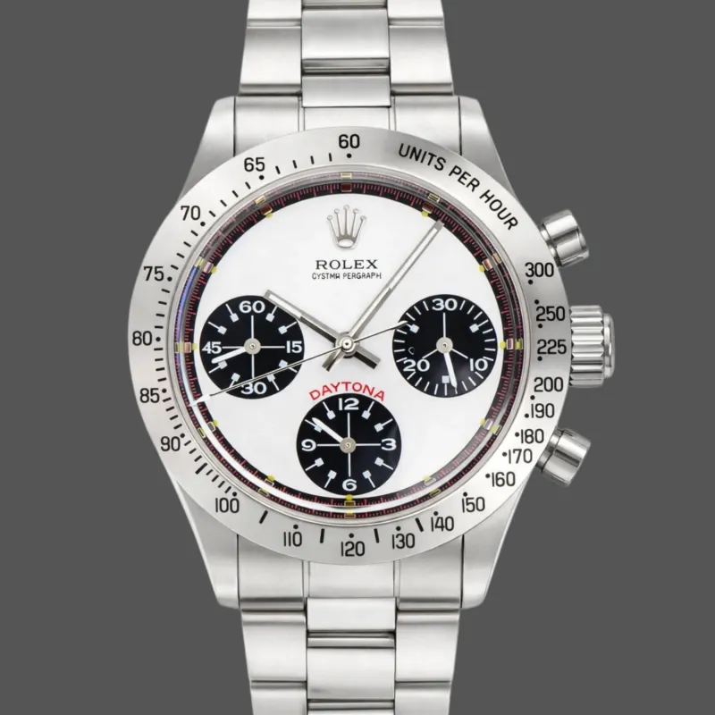 Rolex Daytona Vintage Unisex Paul Newman 6239 Replica - Black Dial Tachymeter Bezel