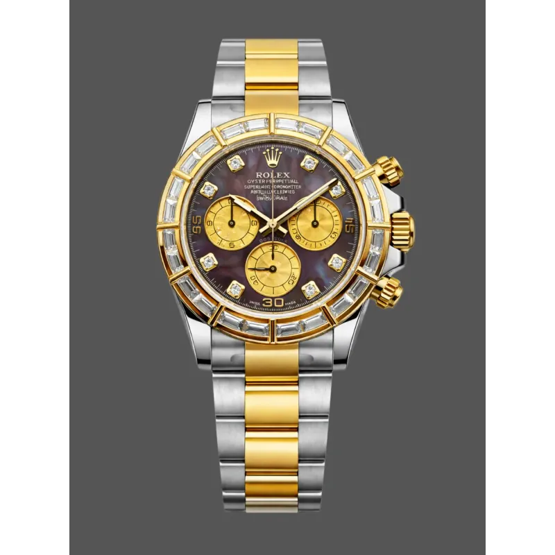 Rolex Daytona Cosmograph 116568BR Replica - Mother-of-Pearl Dial Diamond Bezel