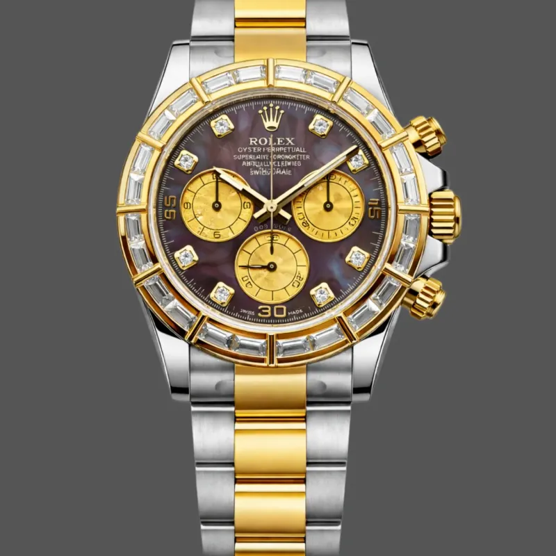 Rolex Daytona Cosmograph 116568BR Replica - Mother-of-Pearl Dial Diamond Bezel