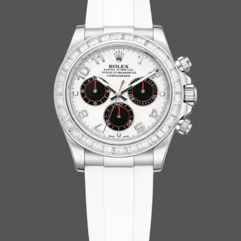 Rolex Cosmograph Daytona 116519 Replica - White Dial Diamond Bezel