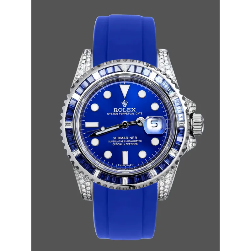 Rolex Submariner Hulk 116610 Replica - Blue Dial Fluted Bezel