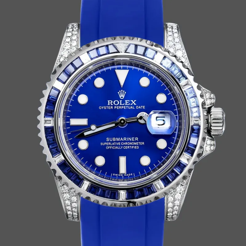 Rolex Submariner Hulk 116610 Replica - Blue Dial Fluted Bezel