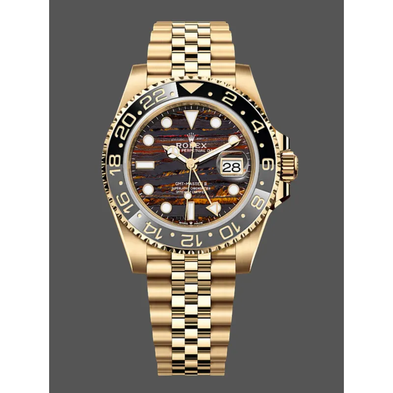 Rolex GMT-Master II Yellow Gold 126718GRNR Replica - Two-Tone