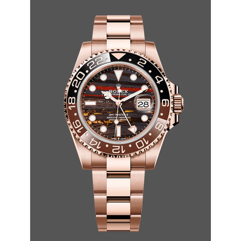Rolex GMT-Master II Root Beer 126715CHNR Replica - Tiger Iron Dial Oyster