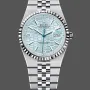 Rolex Land-Dweller 40 127336 Replica - Ice Blue Dial Fluted Bezel