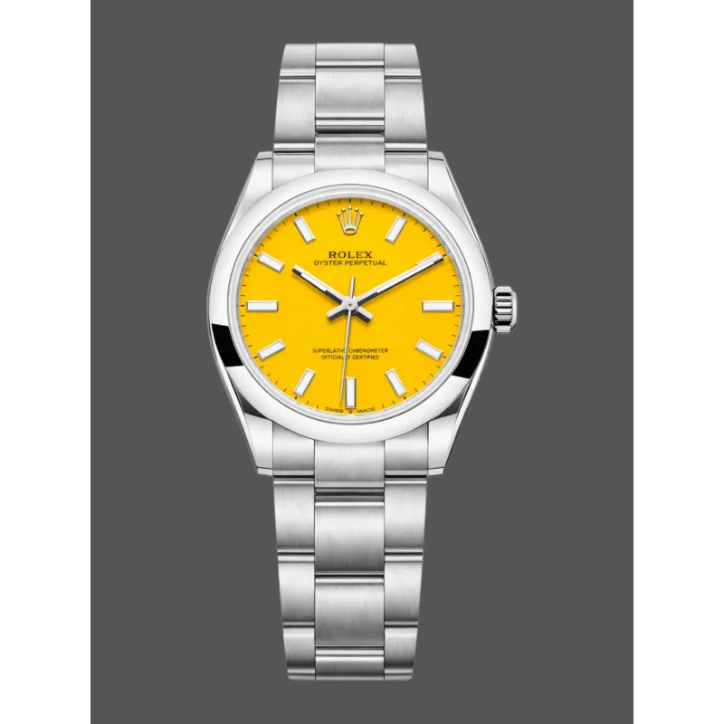 Rolex Oyster Perpetual 31 Unisex 277200 Replica - Yellow Dial Oyster