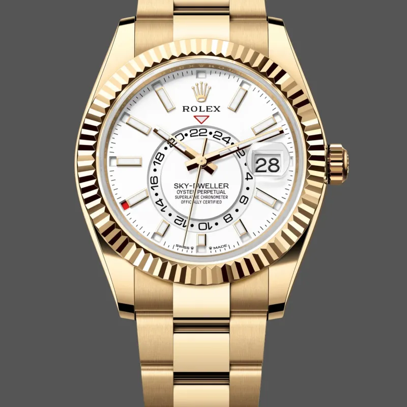 Rolex Sky-Dweller 336938 Replica - White Dial Two-Tone