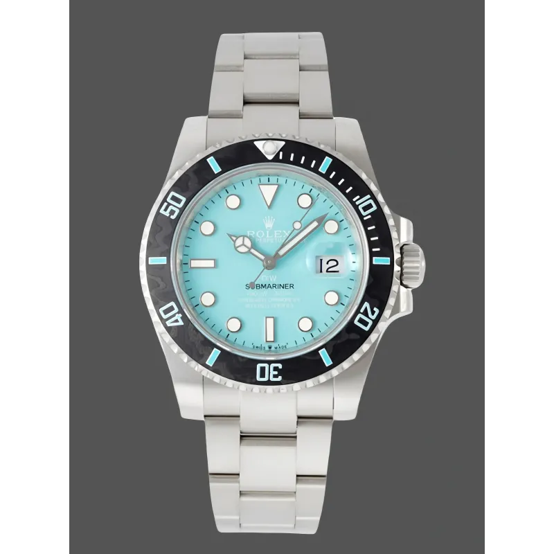 Rolex Submariner DIW Replica - Ice Blue Dial Fluted Bezel