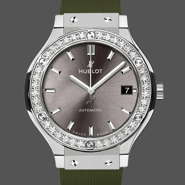 Mens Hublot Classic Fusion 42MM Mens Grey Dial Grey Replica Watch Image