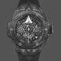 Men's Hublot Big Bang Sang Bleu II Black Magic 418.CX.1107.RX.MXM22 Transparent
