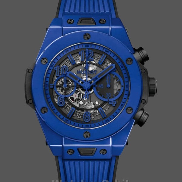 Mens Hublot Big Bang Unico Blue Magic 42mm 411.ES.5119.RX Skeleton Replica Watch Image