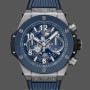 Men's Hublot Big Bang-421.NL.5170.RX, 44mm Mat Blue Skeleton Dial