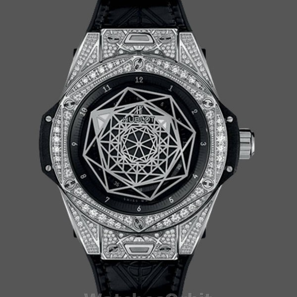 Mens Hublot Big Bang 45mm Stainless Steel Mens  465.SS.1117.VR.1704.MXM18 Black Replica Watch Image