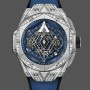 Men's Hublot Big Bang Sang Bleu II Titanium 42MM 418.NX.5107.RX.1604.MXM20 Blue, Transparent Dial