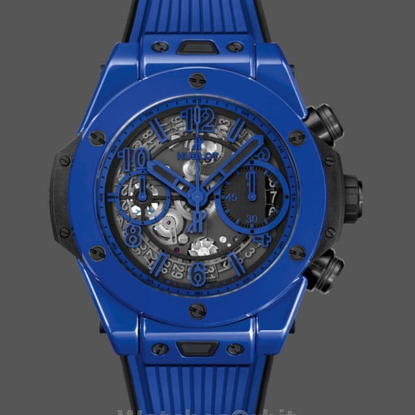 Mens Hublot Big Bang Unico Blue Magic 42mm 441.ES.5119.RX Skeleton Replica Watch Image