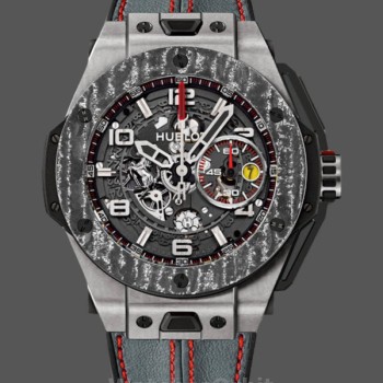 Men's Hublot Big Bang Unico Ferrari 45mm 401.NJ.0123.VR Black Skeleton Dial