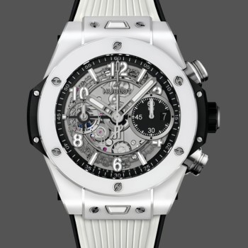 Men's Hublot Big Bang Unico White Ceramic 411.HX.1171.RX Transparent