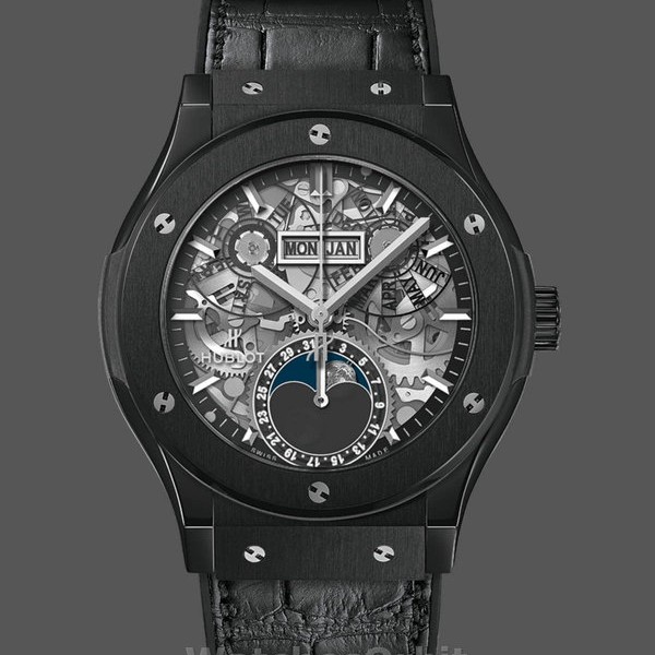 Mens Hublot Classic Fusion Aerofusion Moonphase 42mm - 547.CX.0170.LR Grey Replica Watch Image