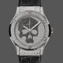 Men's Hublot Classic Fusion Skull Titanium Full Pave 511.NX.9000.LR.1704.SKULL 45mm Black / Diamonds