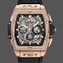 Men's Hublot Spirit of Big Bang King Gold with Diamonds 42MM 642.OX.0180.RX.1104 Skeleton