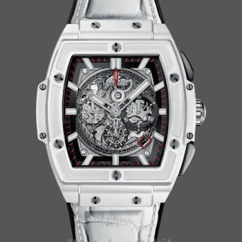 Men's Hublot Spirit of Big Bang-641.HX.0173.LR, White Ceramic, 42mm Skeleton Dial