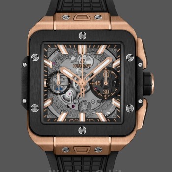 Men's Hublot Square Bang-821.OM.0180.RX, 42mm Transparent