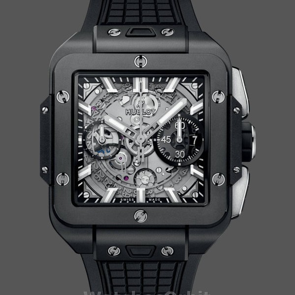 Mens Hublot Square Bang Unico All Black 821.CI.0170.RX 42mm Black Replica Watch Image