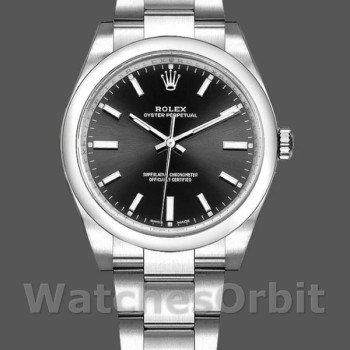 Unisex's Rolex Oyster Perpetual Air‑King-114200, 34mm, Black Index Dial, Unisex Black