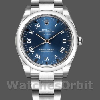Unisex's Rolex Oyster Perpetual Air‑King-114200, 34mm, Blue Dial, Unisex Blue