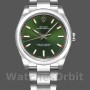 Unisex's Rolex Oyster Perpetual Air‑King 114200-34mm, Olive Green Index Dial, Unisex Olive Green