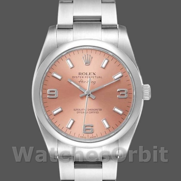 Unisexs Rolex Oyster Perpetual Air‑King 114200-34mm, Salmon Dial, Unisex Salmon Replica Watch Image