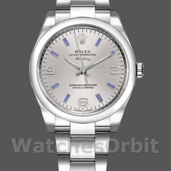 Unisex's Rolex Oyster Perpetual Air‑King-114200, 34mm, Silver Dial, Unisex Silver