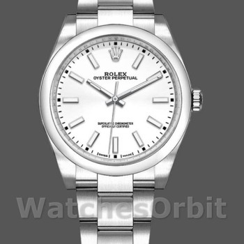 Unisex's Rolex Oyster Perpetual Air‑King-114200, 34mm, White Index Dial, Unisex White