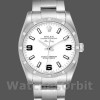 Unisex's Rolex Oyster Perpetual Air‑King-114210, 34mm, White Dial, Unisex White