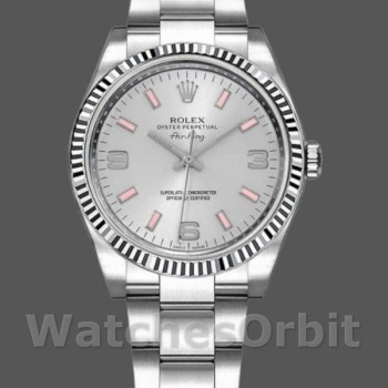 Unisex's Rolex Oyster Perpetual Air-King 34mm Unisex-114234-Automatic-Silver Dial Silver