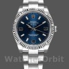 Unisexs Rolex Oyster Perpetual Air-King 34mm Unisex-114234-Blue Dial-Fluted White Gold Bezel Blue Replica Image