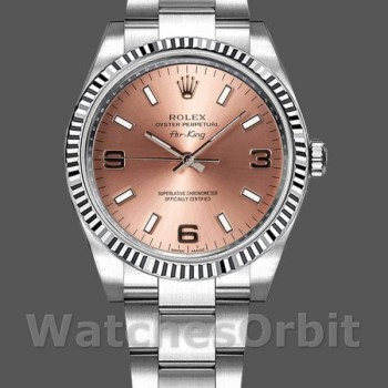 Unisex's Rolex Oyster Perpetual Air‑King-114234, 34mm, Pink Dial, Unisex Pink