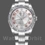 Unisex's Rolex Oyster Perpetual Air‑King-114234, 34mm, Silver Orange Arabic Dial, Unisex Silver