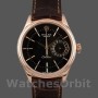 Men's Rolex Cellini Date 39mm Men's-50515-Brown Leather-Black Index Dial Black