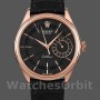 Men's Rolex Cellini Date 39mm Men's-50515-Rose Gold-Black Index Dial Black<br />