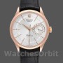 Men's Rolex Cellini Date 39mm Men's-50515-Rose Gold-Silver Guilloche Index Dial Silver