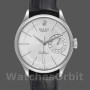 Men's Rolex Cellini Date 39mm Men's-50519-Black Leather-Silver Dial Silver